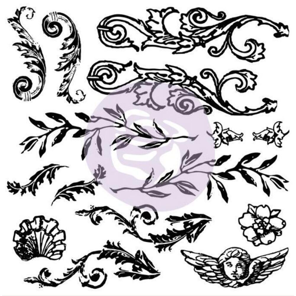 Flourished - IOD Decor Stamp 12"x12" - RARE - First Gen, Retired - Brand New